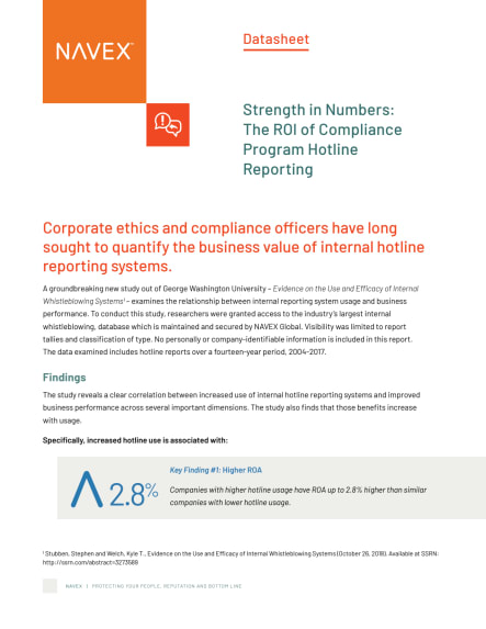 The ROI Of Compliance Program Hotline Reporting | NAVEX